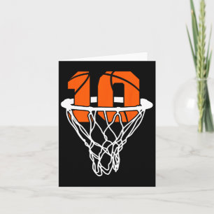 Tarjeta 10.º Baloncesto de Cumpleaños Niño de 10 años