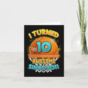 Tarjeta 10.º Básquetbol de cumpleaños que cumplí 10 años