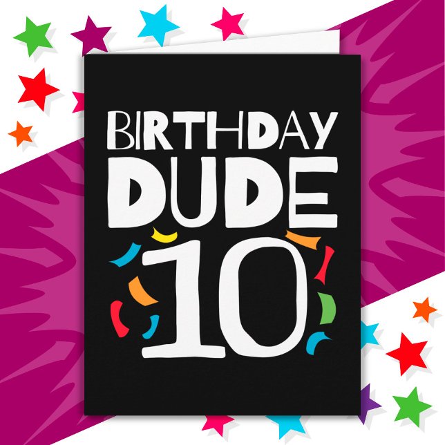 Tarjeta 10.º cumpleaños 10 años de edad Amigo del cumpleañ (Subido por el creador)