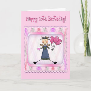 Tarjeta 10.º cumpleaños Ángel Rosa