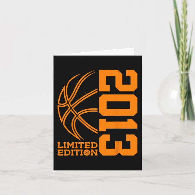 TARJETA 10.º CUMPLEAÑOS BASKETBALL LIMITED EDITION 2013 (Anverso)