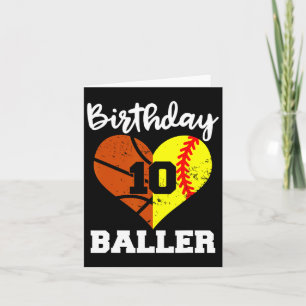 Tarjeta 10.º cumpleaños Byller Fun 10 años de edad Softbyl