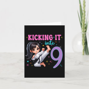Tarjeta 10.º cumpleaños Chica-Fiesta de Artes Marciales Ka