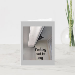 TARJETA "10.º CUMPLEAÑOS" DE PEEKING CAT