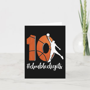 Tarjeta 10.º Cumpleaños Dos Dígitos Diez Baloncesto Para M