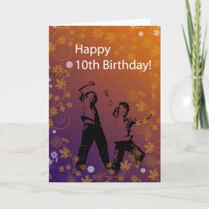 Tarjeta 10.º cumpleaños para los niños