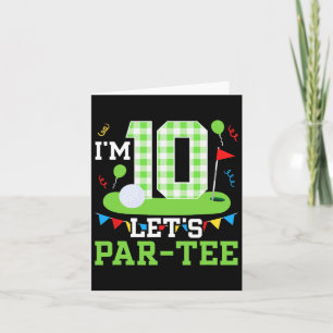 Tarjeta 10.º golfista de cumpleaños 1