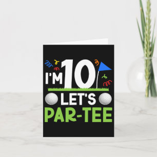 Tarjeta 10.º golfista de diez años
