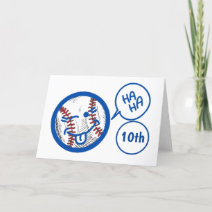 TARJETA 10.º HUMOR DE BÉISBOL Y UN POCO DE HUMOR DE CUMPLE