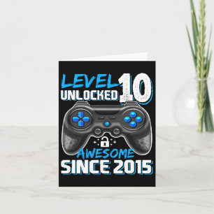 Tarjeta 10.º Jugador de 10 años de nivel 10 Video Gam