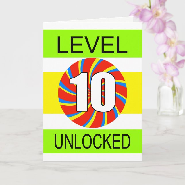 Tarjeta 10.º jugador de cumpleaños (Orquídea)