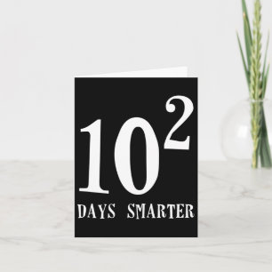 Tarjeta 10 al cuadrado son 100 días matemáticas más inteli