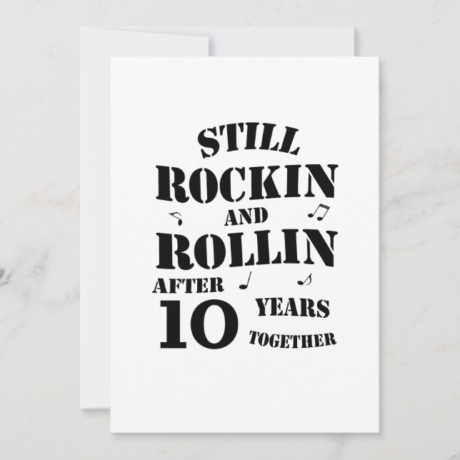 Tarjeta 10° Aniversario - Parejas de 10 años (Anverso)