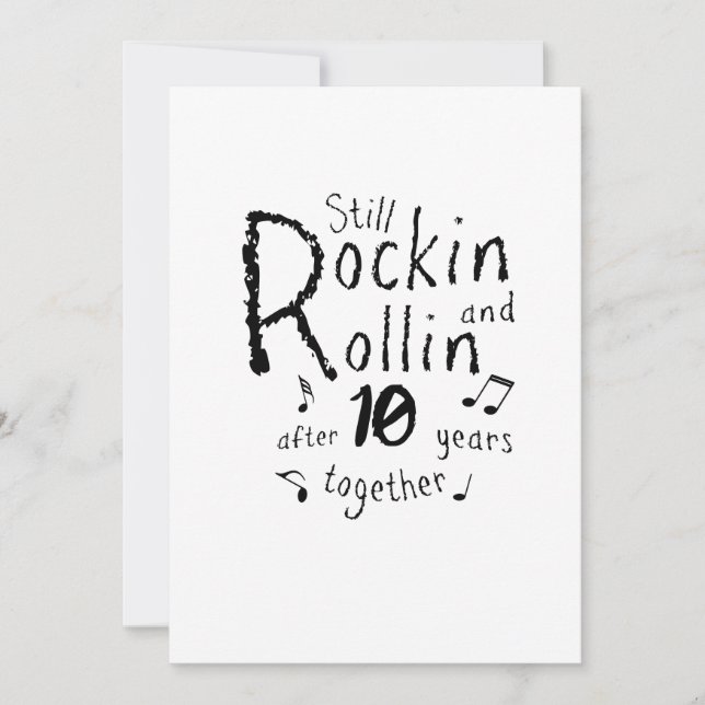 Tarjeta 10° Aniversario - Parejas de 10 años (Anverso)