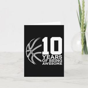 TARJETA 10 AÑOS DE HABER SIDO INCREÍBLES BALONCESTO CUMPLE