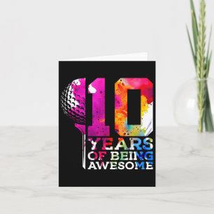 Tarjeta 10 Años De Impresionante Golf 10 Años
