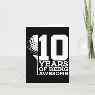 Tarjeta 10 Años De Impresionante Golf 10 Cumpleaños 1