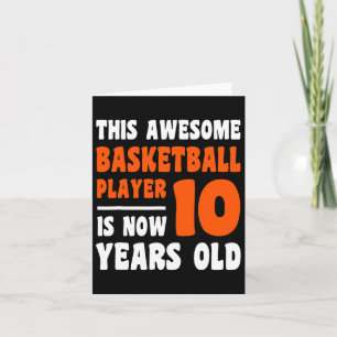 Tarjeta 10 años feliz décimo cumpleaños Bysketbyll décimo 