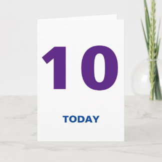 Tarjeta 10 Años Hoy Cumpleaños