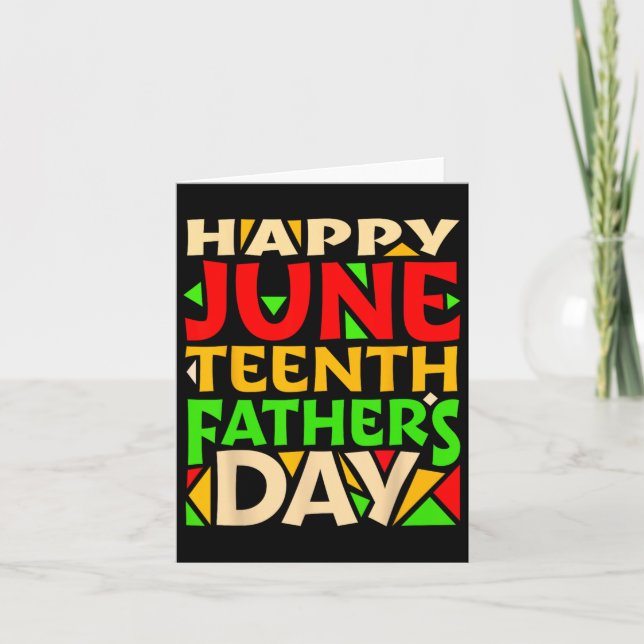 Tarjeta 10 de junio Día del Padre Negro feliz celebridad (Anverso)