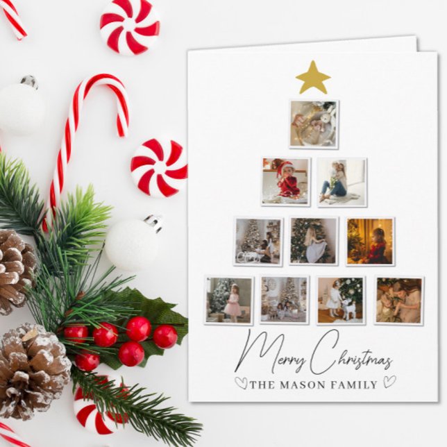 Tarjeta 10 Photo Tree Shape Christmas Card (Subido por el creador)
