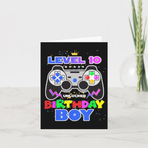 Tarjeta 10 Videojuego de Birthday Boy 10 cumpleaños desblo