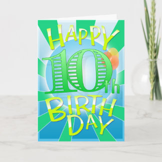 Tarjeta 10mo cumpleaños feliz
