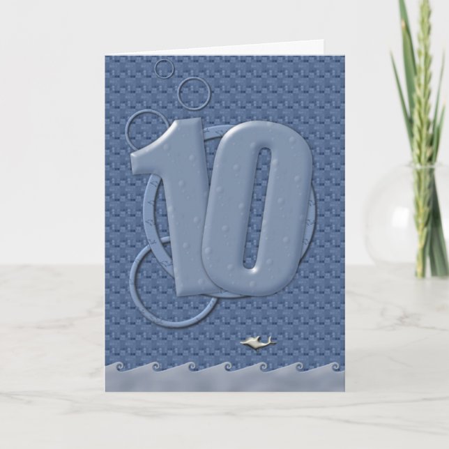 Tarjeta ¡10mo cumpleaños feliz! (Anverso)