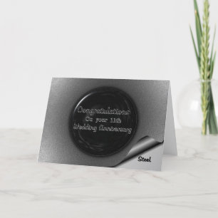 Tarjeta 11º Aniversario de Boda