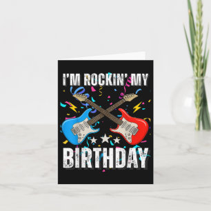 Tarjeta 11.ª cantante de música rock de cumpleaños