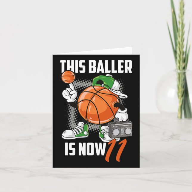 Tarjeta 11.ª diversión del jugador de cumpleaños Bysketbyl (Anverso)