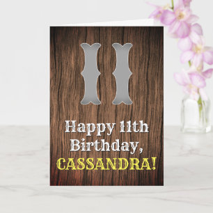 Tarjeta 11.º cumpleaños: País de aspecto inspirado por Occ