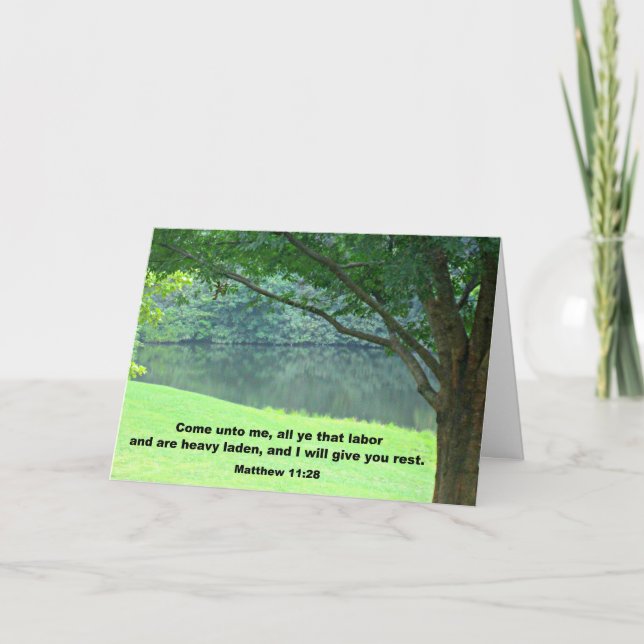 Tarjeta 11:28 de Matthew (Anverso)