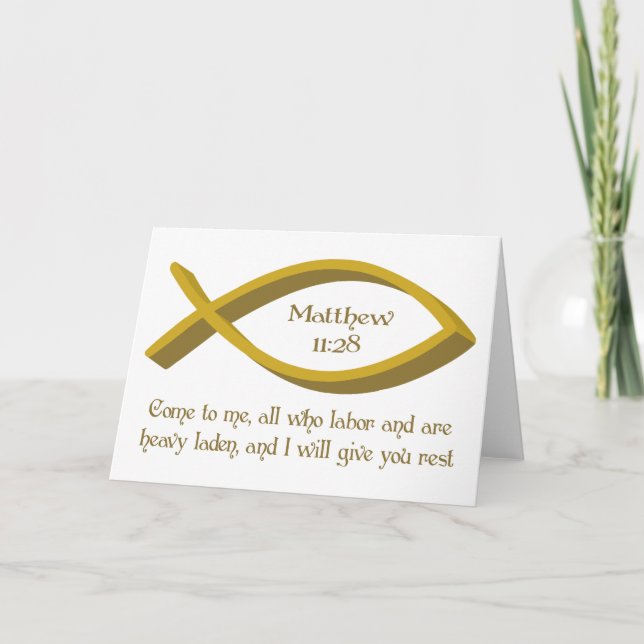 Tarjeta 11:28 de Matthew (Anverso)