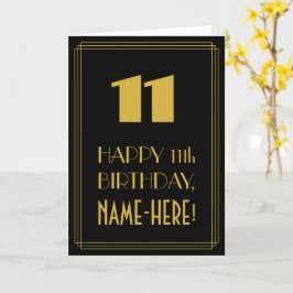 Tarjeta 11 Aniversario - Aspecto inspirado en el Art Deco 