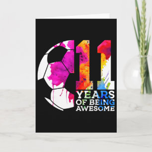 Tarjeta 11 Años De Ser Increíble Fútbol Cumpleaños 11 