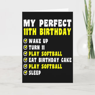 Tarjeta 11 años mi cumpleaños perfecto número 11 Softll 11