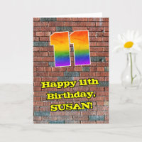11° cumpleaños: Arcoiris inspirado en graffiti div