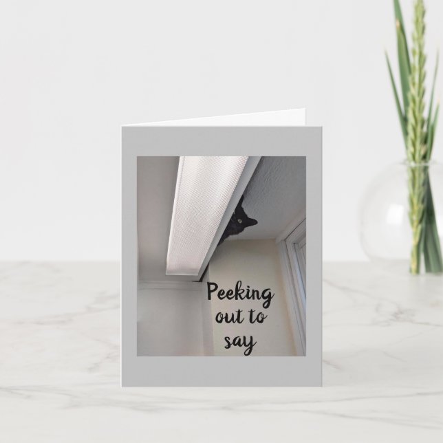 Tarjeta "11 DE CUMPLEAÑOS" DE LA PEEKING CAT Card (Anverso)