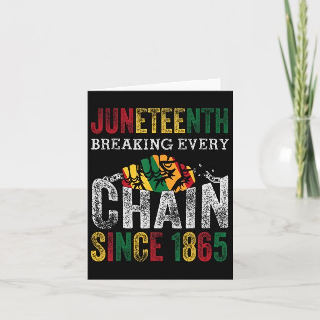 Tarjeta 11 De Junio Rompiendo Todas Las Cadenas Desde 1865 (Anverso)