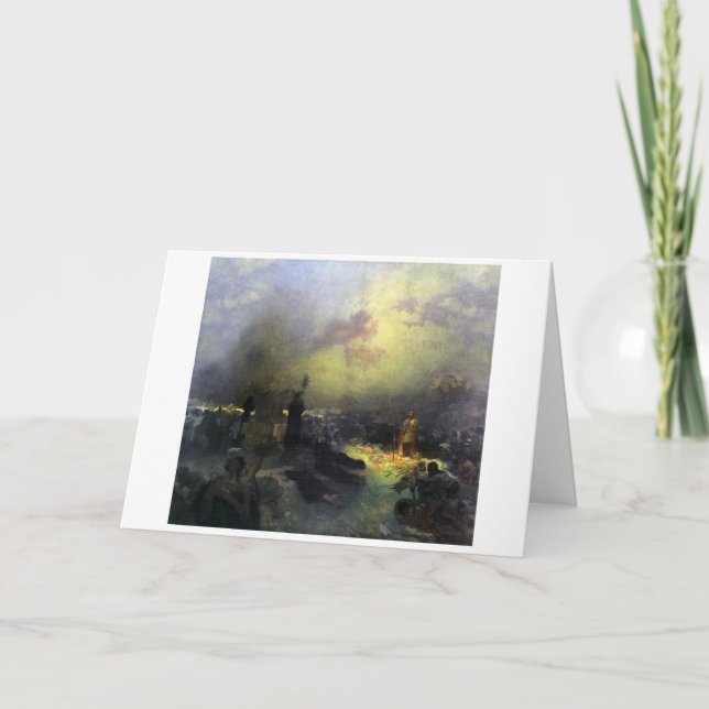 Tarjeta #11 Después de la batalla de Vitkov Hill, Mucha (Anverso)