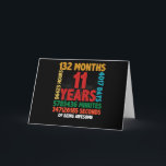 Tarjeta 11 Year Of Being Awesome 11th Birthday Gift<br><div class="desc">Gift Idea for Girl Boy Kids - 11 Years Of Being Awesome 11th Birthday Apparel. Amazing Holliday present for son turning 11,  daughter,  schoolboy,  nephew,  friend,  kinder,  teen,  daughter,  son,  girl,  boy,  schoolgirl on 11 yr old birthday party.</div>