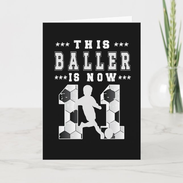 Tarjeta 11th Birthday Gift Soccer Player 11 Year Old Boy (Anverso)