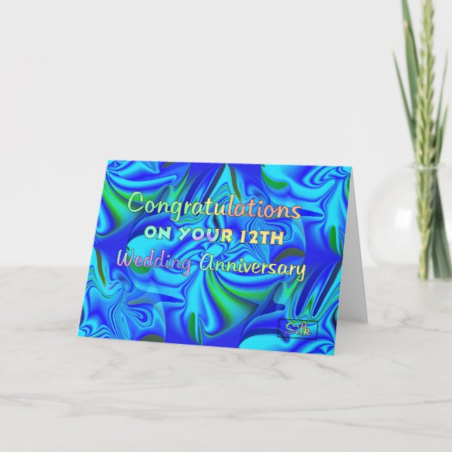 Tarjeta 12º Aniversario de Boda (Anverso)