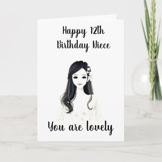 TARJETA ****12º CUMPLEAÑOS**** A NUESTRA "ANIMADA NIEZ"** (Anverso)