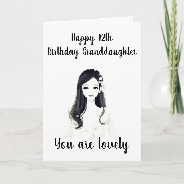 TARJETA ***12º CUMPLEAÑOS*** A NUESTRA "ENCANTADORA ABUELA (Anverso)