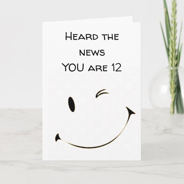 TARJETA **12º** CUMPLEAÑOS UN GRAN NIÑO (Anverso)