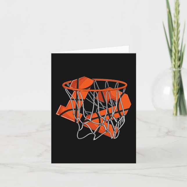 Tarjeta 12.º cumpleaños de niños de baloncesto (Anverso)
