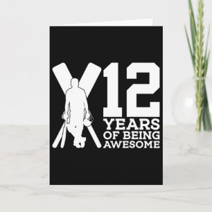 Tarjeta 12 Años De Ser Increíble Cricket 12 Cumpleaños 