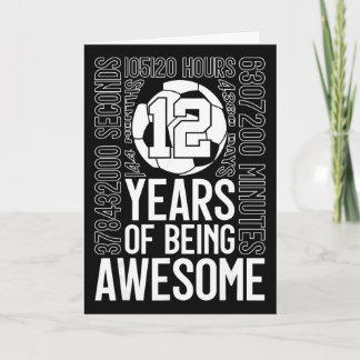 Tarjeta 12 Años De Ser Increíble Fútbol Cumpleaños 12